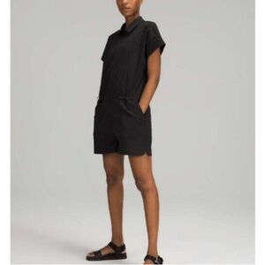 Lululemon Stretch Rib Pocketed Romper Black Size 10